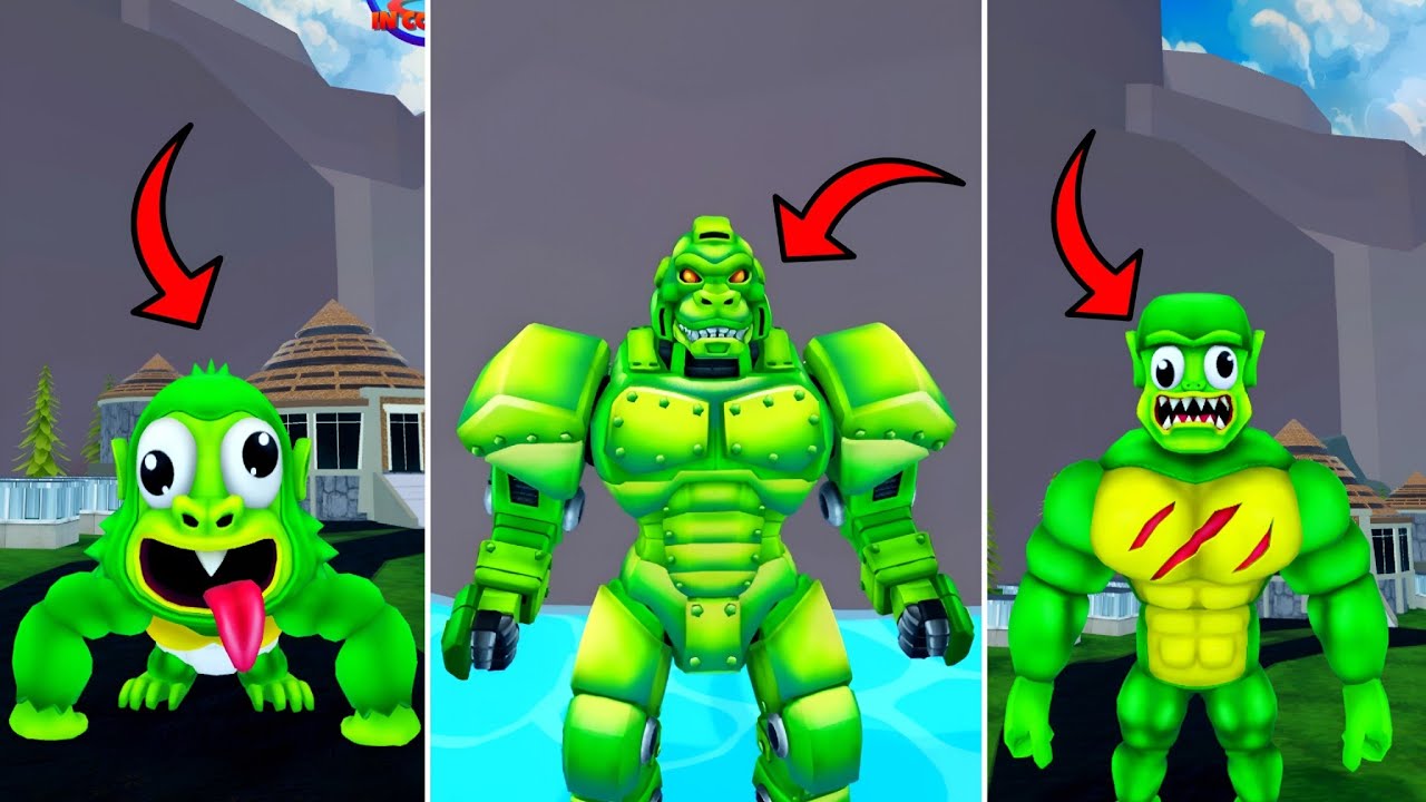 How To Get All 3 KING KONG Badges Morphs In Roblox Morph World | MECHA KONG + King Kong | GonG