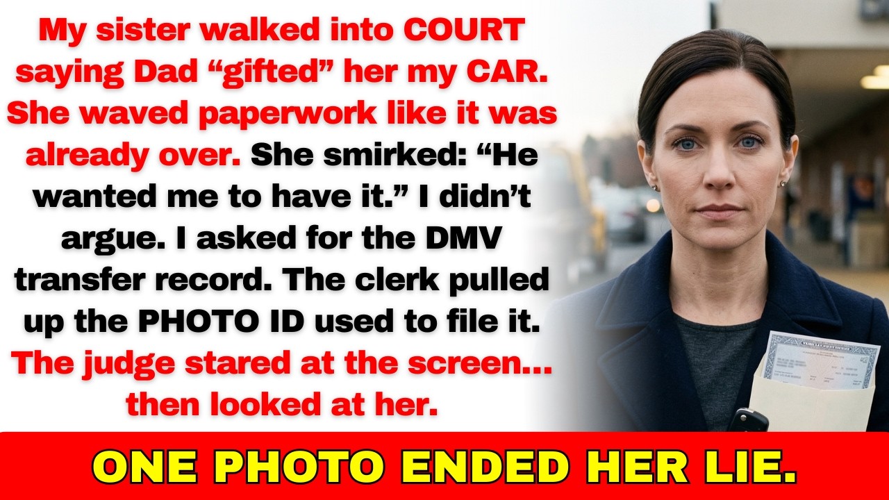 My Sister Swore My Dad “Gifted” Her My Car—In Court, the DMV Photo ID Ended Her Story…