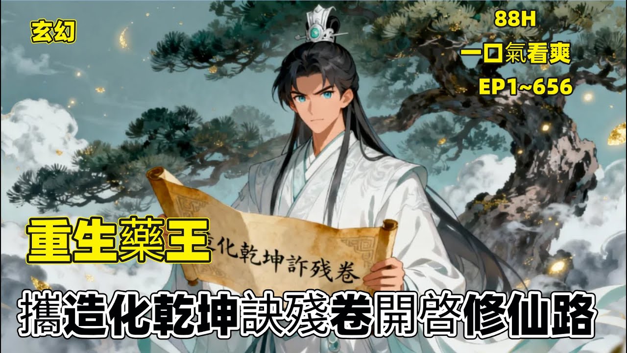 一口氣看爽P1【重生藥王，攜造化乾坤訣殘卷開啓修仙路】一代藥王姜凡重生童年，攜造化乾坤訣殘卷逆襲。懟仇敵、護親娘，煉神丹、尋至寶，強勢崛起改寫命運，劍指龍澤湖祕境與黎火學院，開啓熱血修仙路#玄幻