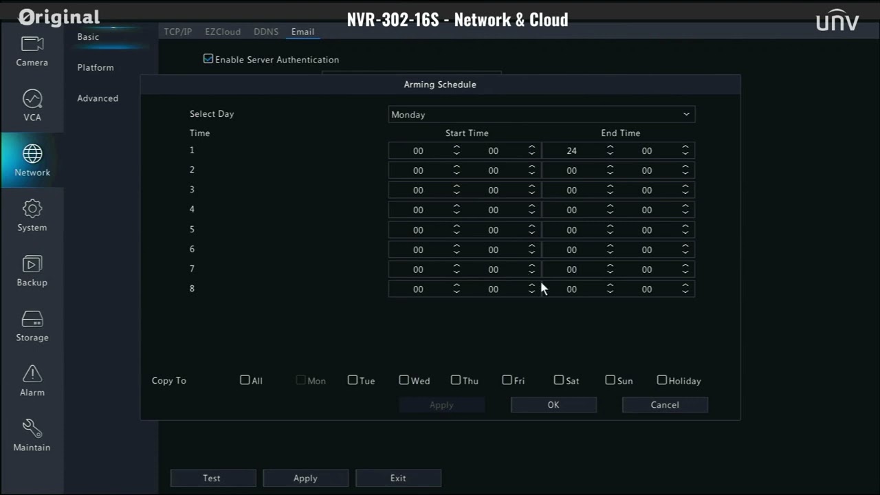 NETWORKشرح كامل لإعدادات ال  NVR 301-16S2