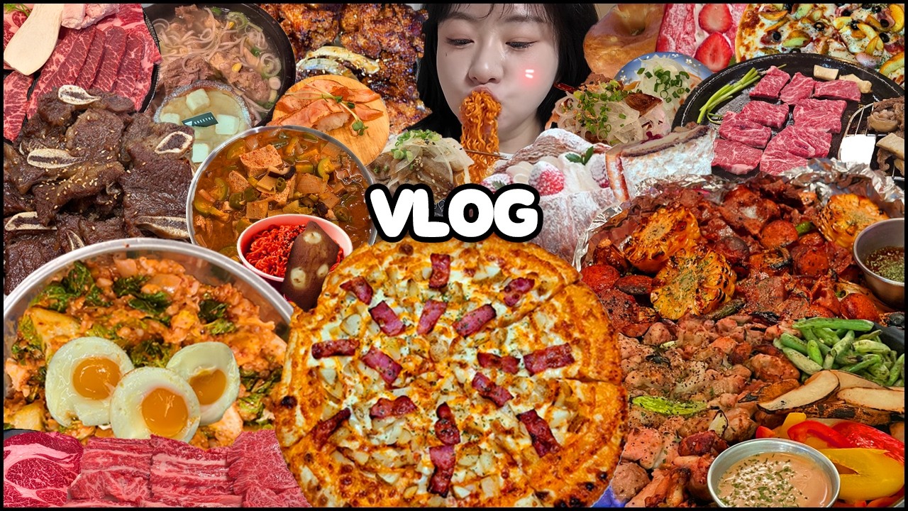 드디어 상견례 하고 옴!!(feat.제가 계약한 웨딩홀 디자인 어때요? 한번 봐주세요!) 불닭볶음면&오지치즈후라이피자 먹방, 봄동비빔밥 먹방브이로그 mukbang vlog