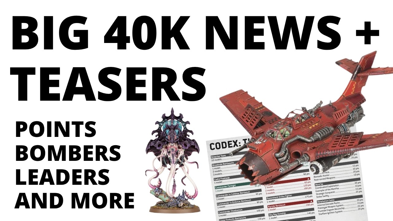 40K Gets VARIABLE POINTS COSTS? Wargear Teasers, Leader Attachments, Bomber Rules + More