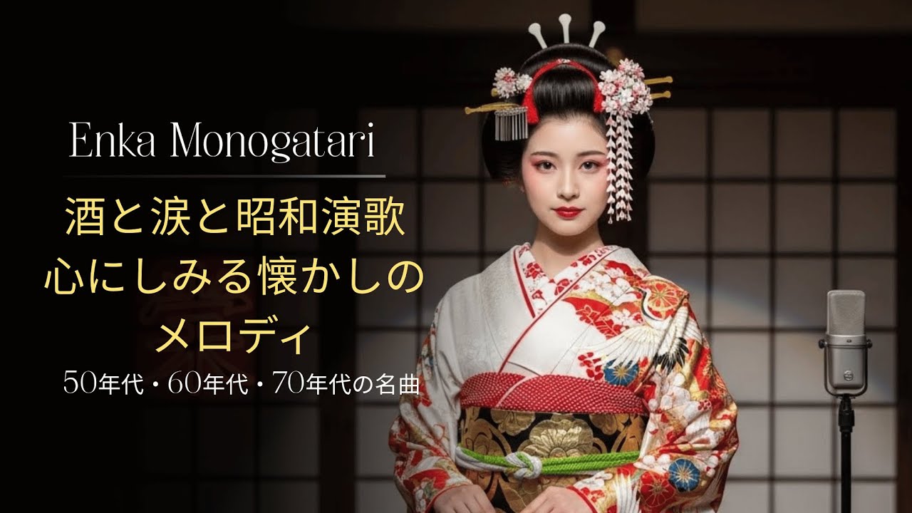 【涙腺崩壊】酒と涙と昭和演歌。心にしみる懐かしのメロディ (50~70年代)｜日本のノスタルジア |  Enka Monogatari