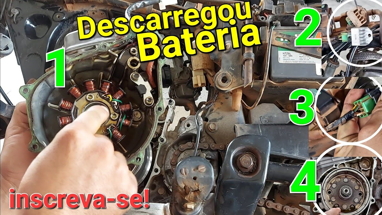 Você já tentou de tudo e sua moto continua descarregando bateria? Então veja esse vídeo