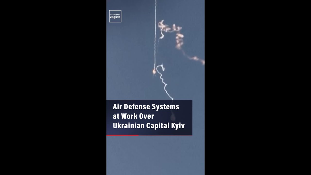 Air Defense Systems at Work Over Ukrainian Capital Kyiv