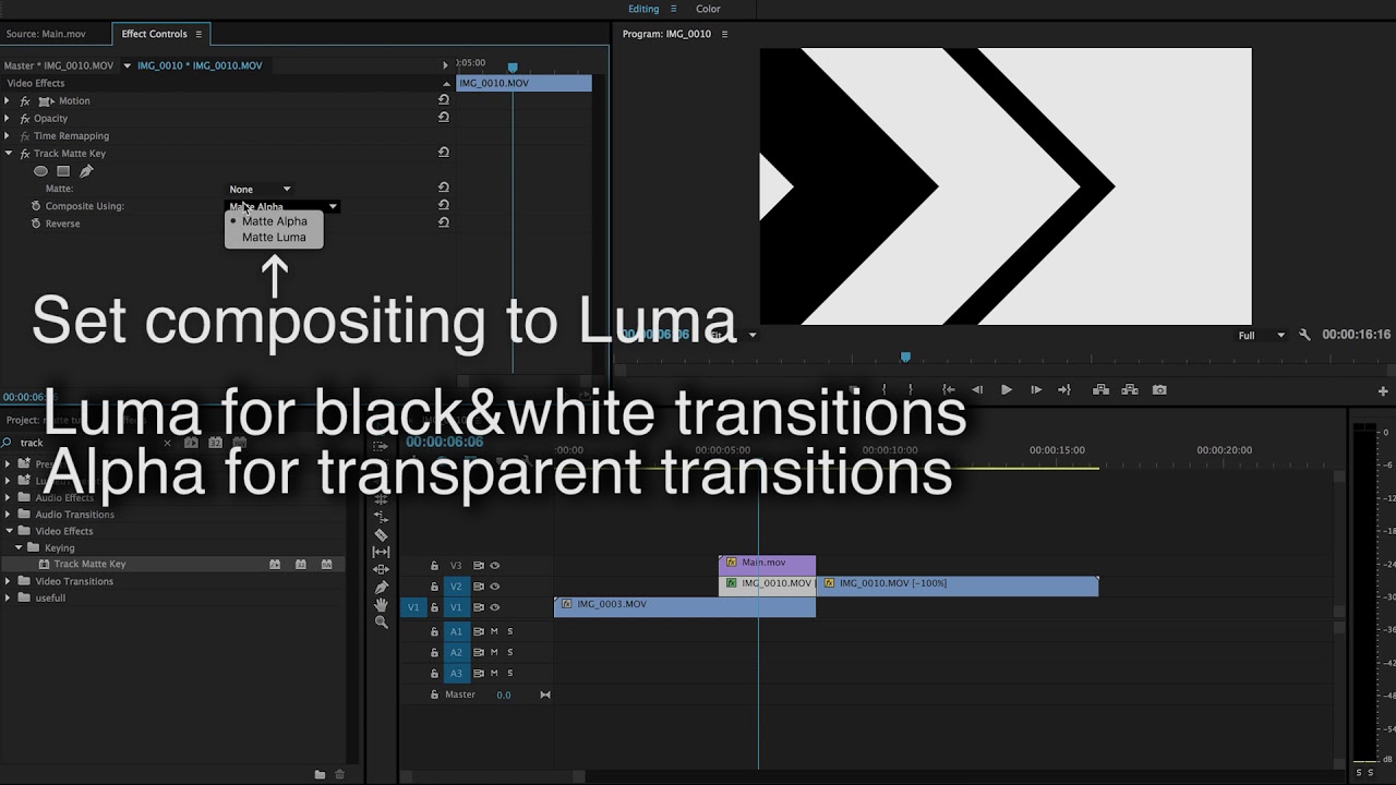 How to use matte transitions in Premiere Pro
