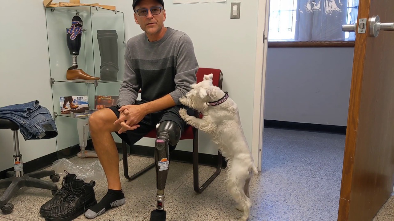 Tip for donning pants and boots for prosthesis