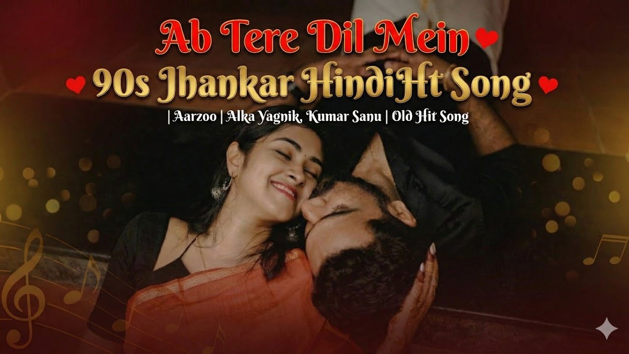 Ab Tere Dil Mein ❤️ 90s Jhankar ❤️ Hindi Hit Song | Aarzoo | Alka Yagnik, Kumar Sanu | Old Hit Song