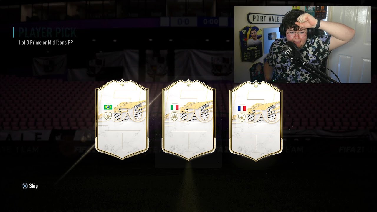 so I did the MID OR PRIME ICON PLAYER PICK.... (#FIFA21)