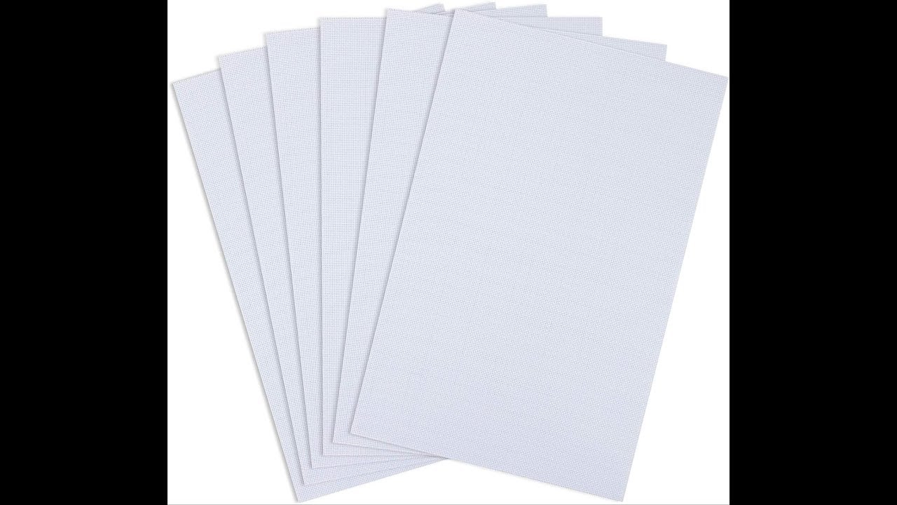 Similane 6 Pieces Aida Cloth 14 Count Cross Stitch Fabric, White, 12 by 18-Inch
