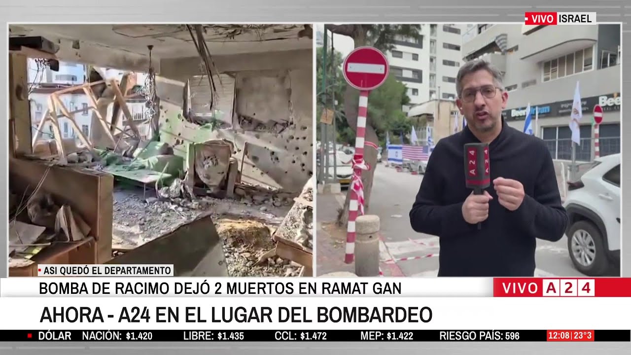 🔴 GUERRA EN MEDIO ORIENTE: IMPACTO DE DOS MISILES IRANÍES EN TEL AVIV DEJA DOS MUERTOS