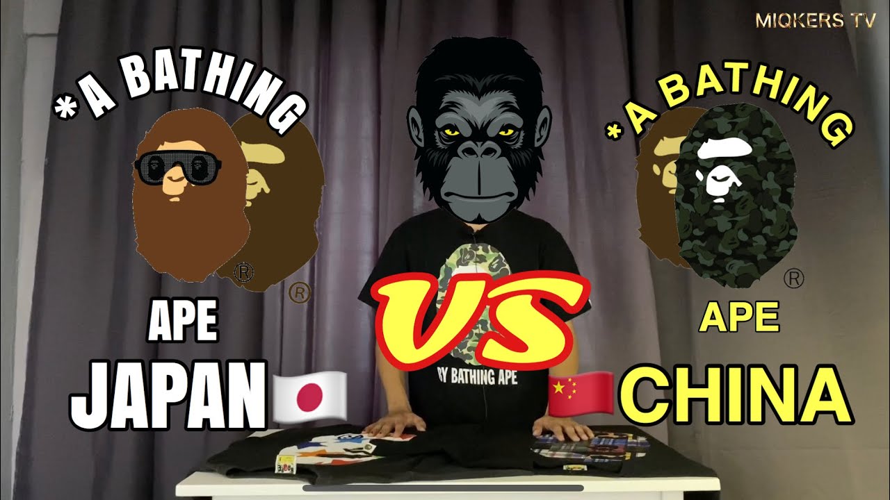 BAPE MADE IN JAPAN VS CHINA (BETUL KE FAKE MADE IN CHINA ?) part 2