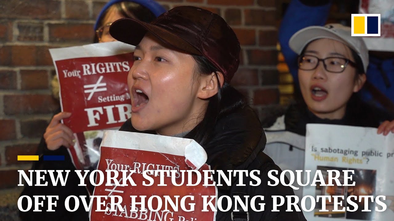 New York students square off over Hong Kong protests