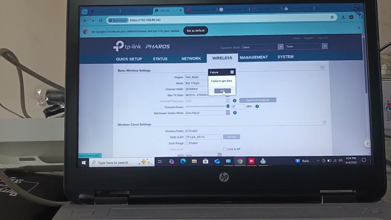 Tplink COE210 Long Distance Confirmation! AP To Client P2P Accses