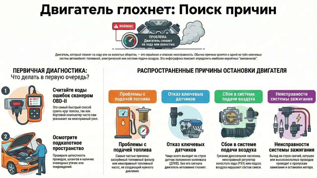 Машина заглохла Что делать Четкий план действий