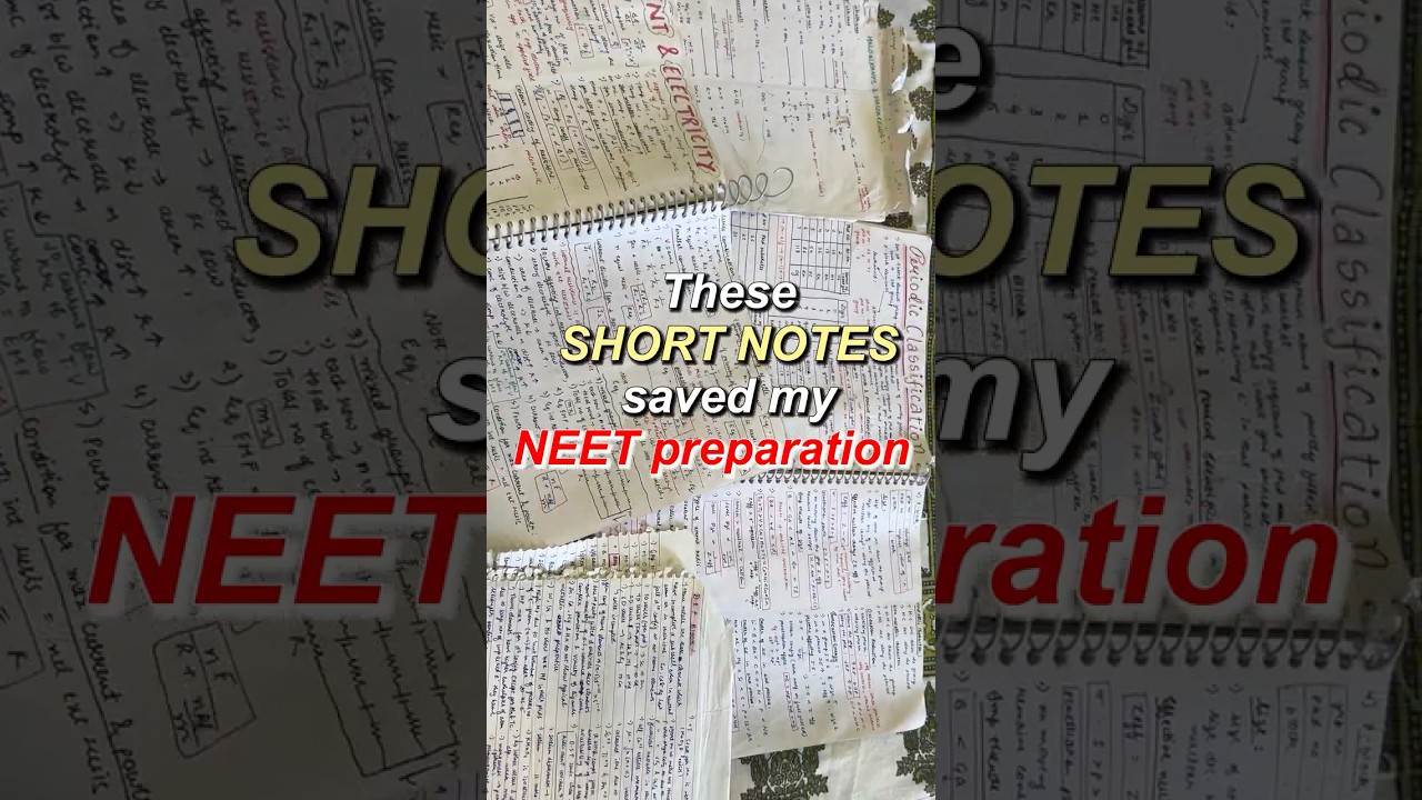 NEET Revision Strategy for DROPPERS⁉️📚 Short notes for neet📖📝 #neet #shorts #youtubeshorts