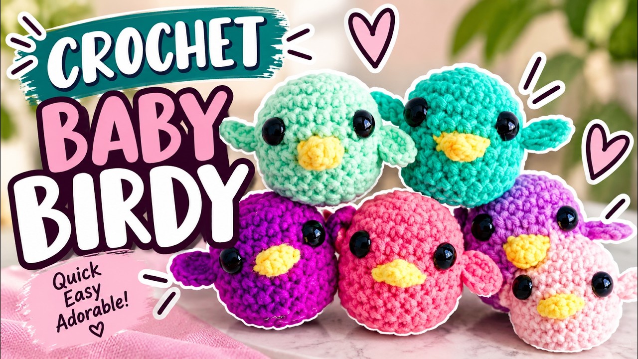 Amigurumi Baby Bird | Easy Beginners Tutorial | Crochet Pattern PDF | Left Handed