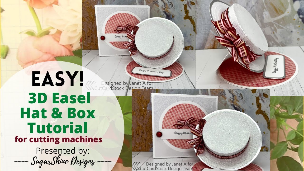 3D Hat Easel Card Using Glitter Cardstock
