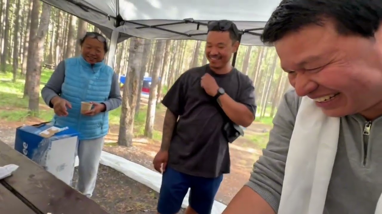Birthday   Celebration in Two Jack Lake campground 2025 with Friends and Family 