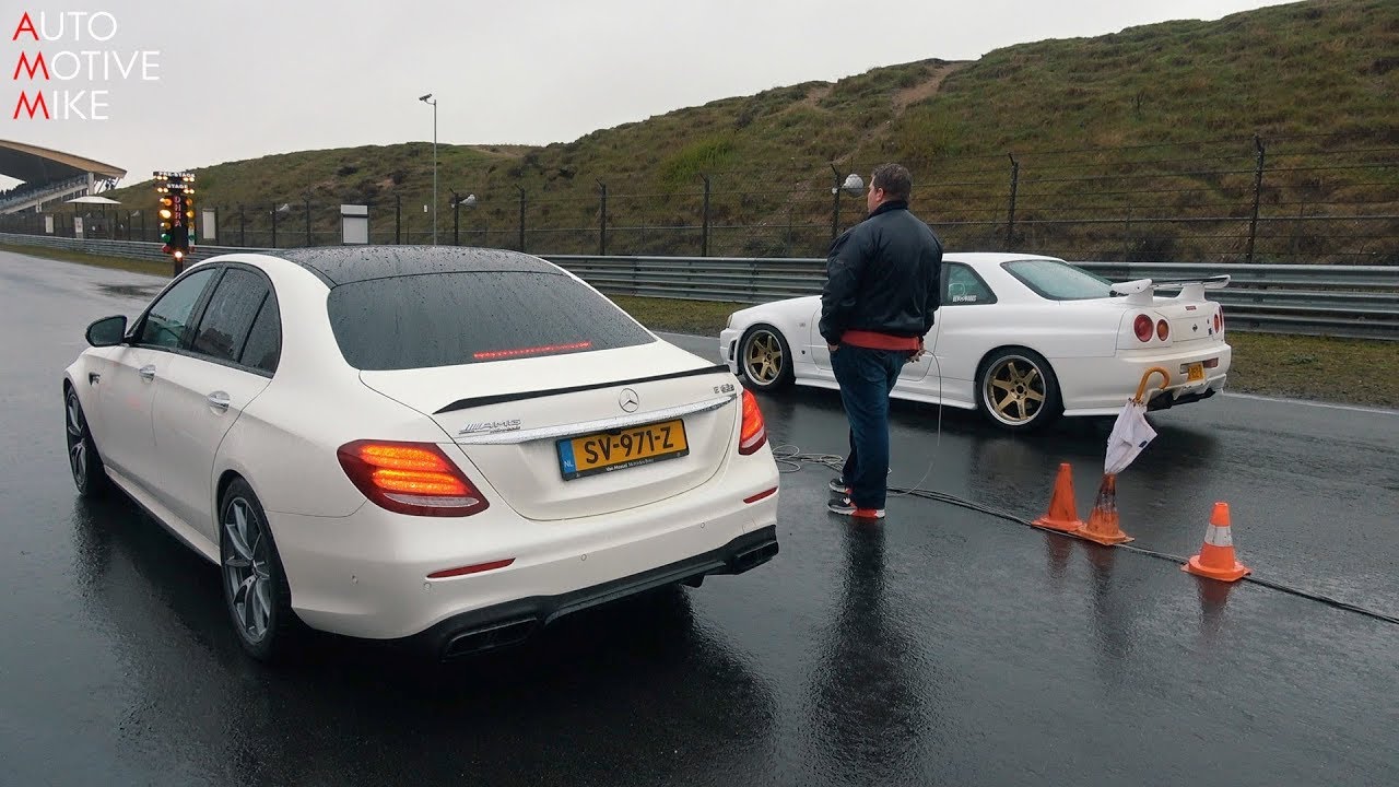 DRAG RACE: 800HP RENNTECH E63 S AMG vs 1200HP GT R vs 700HP SKYLINE  & MORE