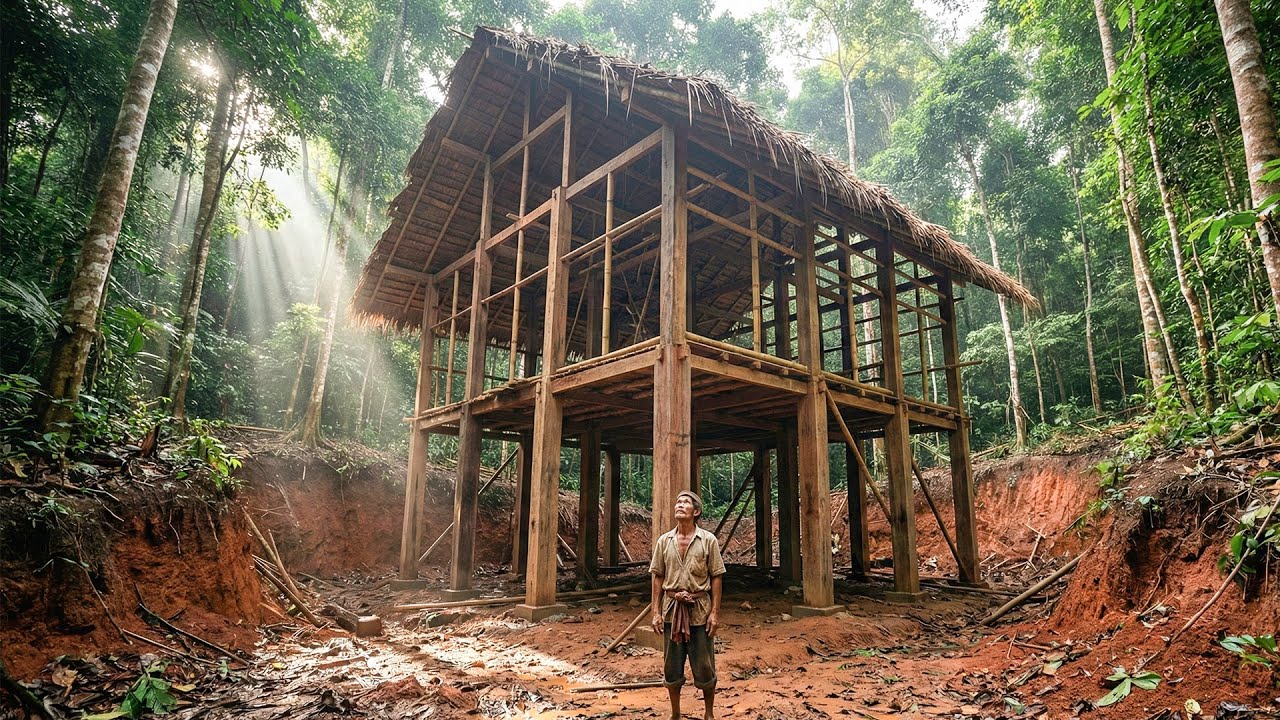 120 Days Building a New House – Full Process of Living With Nature
