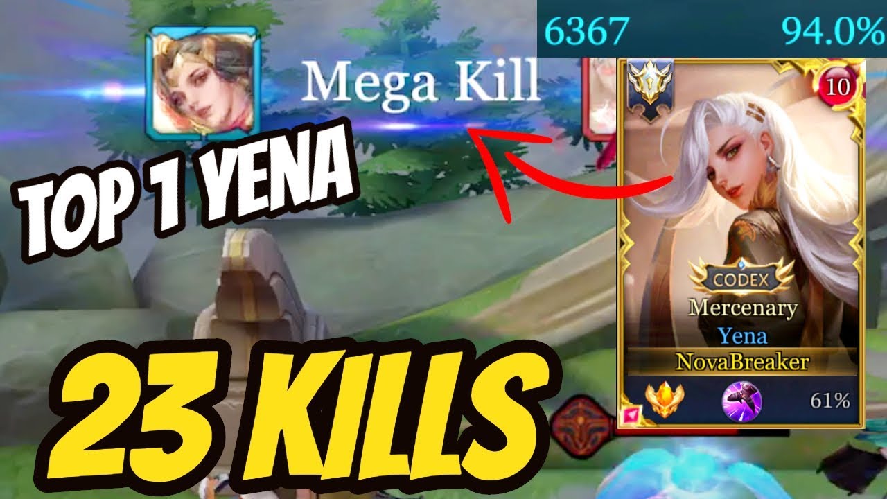 TOP 1 YENA MEGA KILL PRO YENA GAMEPLAY! 😎 | AoV | 傳說對決 | RoV | Liên Quân Mobile