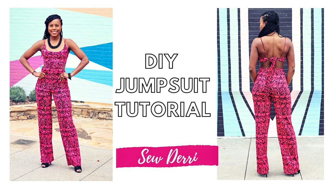 DIY Tie Back Jumpsuit (Very Detailed) - Recreating a look |Sew Derri