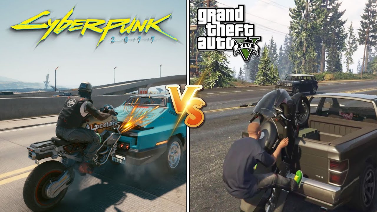 Cyberpunk 2077 Physics vs. GTA 5 Physics