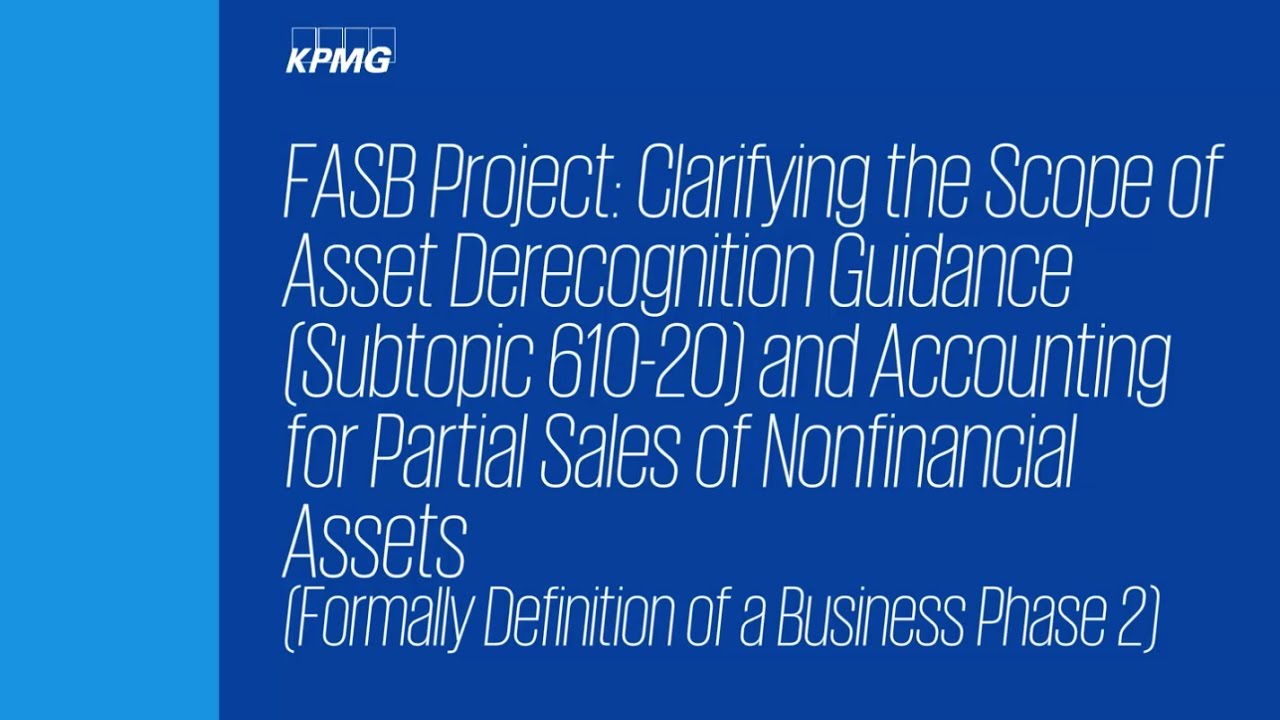 Clarifying the Scope of Asset Derecognition Guidance