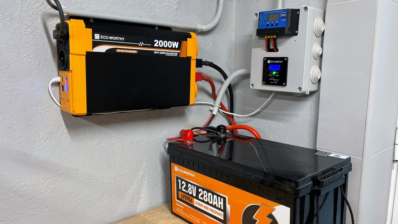 Instalación solar ECO-WORTHY de 12 V, 280 Ah y 2 kW en acción