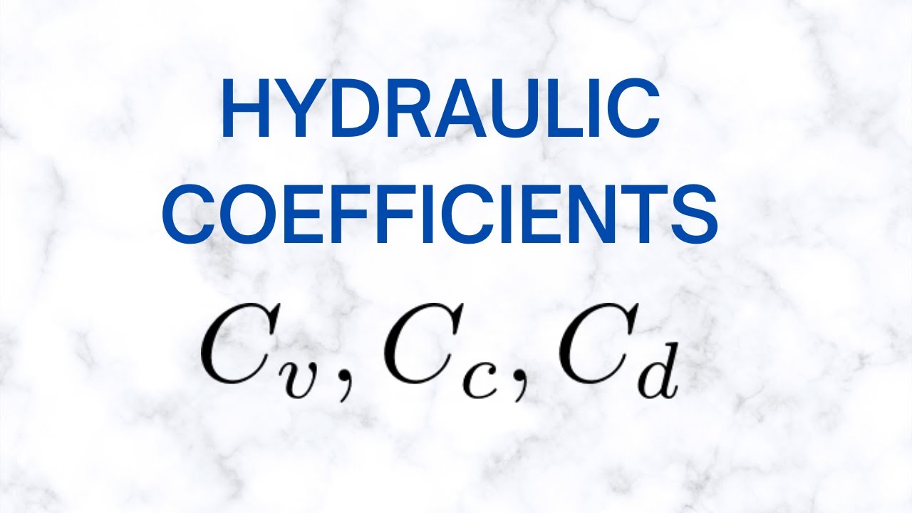 Hydraulic Coefficients in a fluid flow (Lecture 3.3)