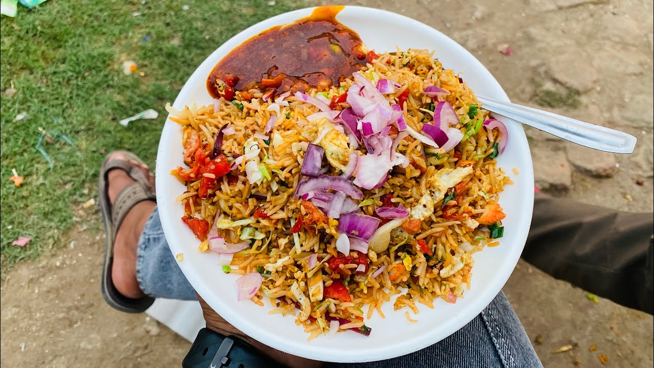 Double Egg With Chicken Fried Rice only 120₹ in Chouparan 🥰❤️