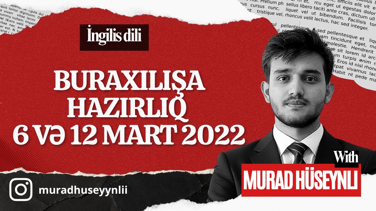 ✅❗️👉 Buraxılış imtahanına hazırlıq (6 və 12 mart 2022) | ingilis dili