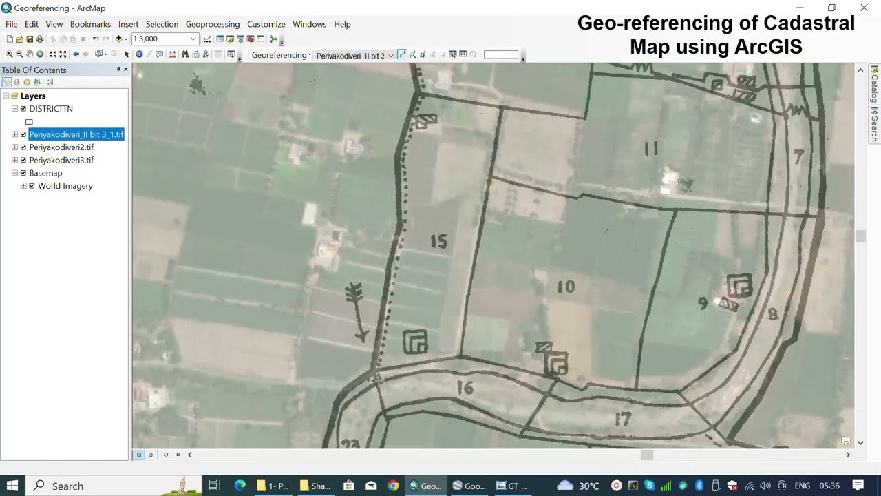 Georeferencing Cadastral Maps 101: Finding Ground Control Points part 1