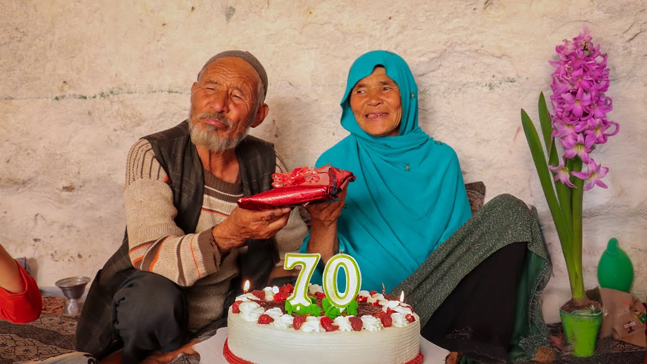 Old Lovers Birthday Party: Celebratinh Grandma Birhtday in a Cave | Village life Afghanistan