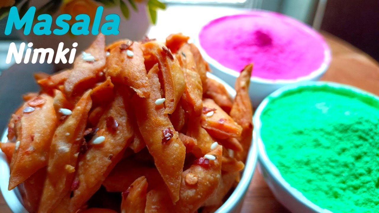 Nimki Recipe । क्रिस्पी मसाला नमक पारे ।  Holi special।How to make masala namak pare