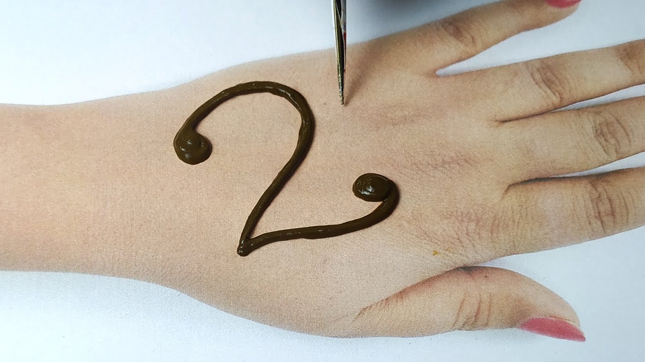 Latest Mehndi trick with Number 2 - Easy Mehndi Design for Beginners - Yesdiy Mehndi Designs