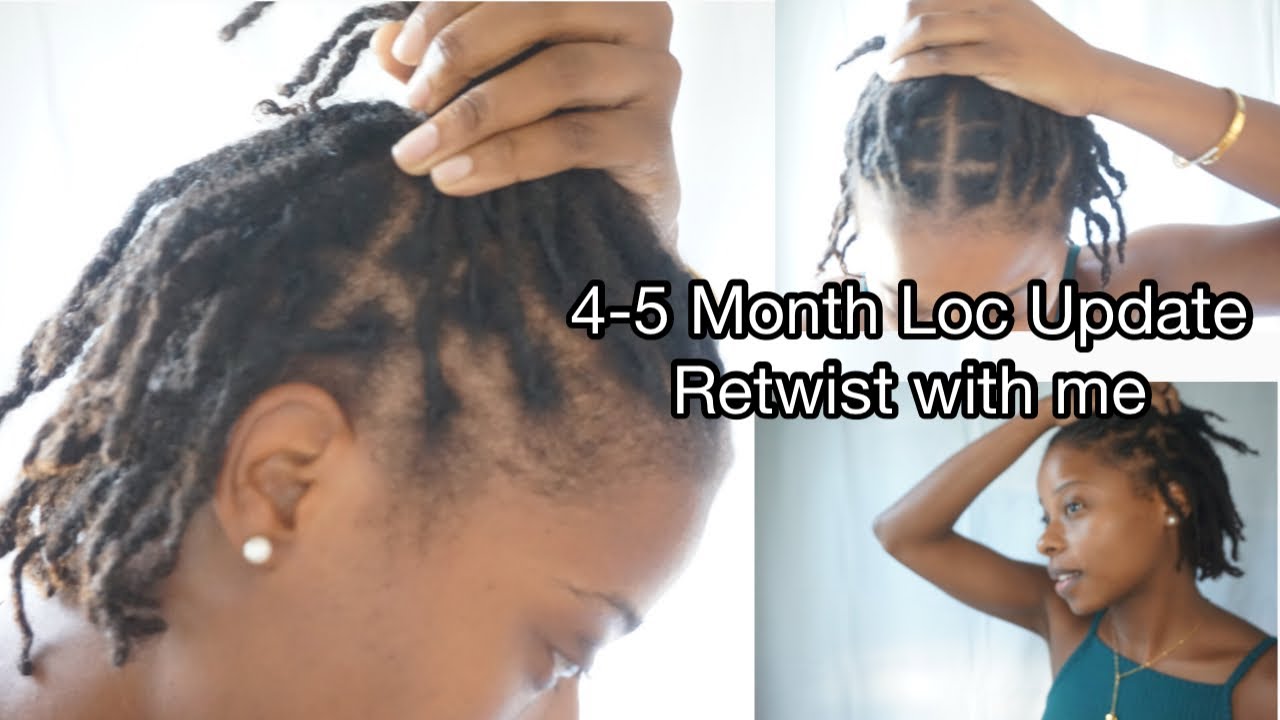 4-5 Month Loc Update| Retwist with me| Fine Hair Locs| Low Density Hair