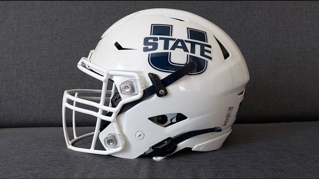 Painting a Football Helmet - Metallic White Pearl - (Utah State Aggies)