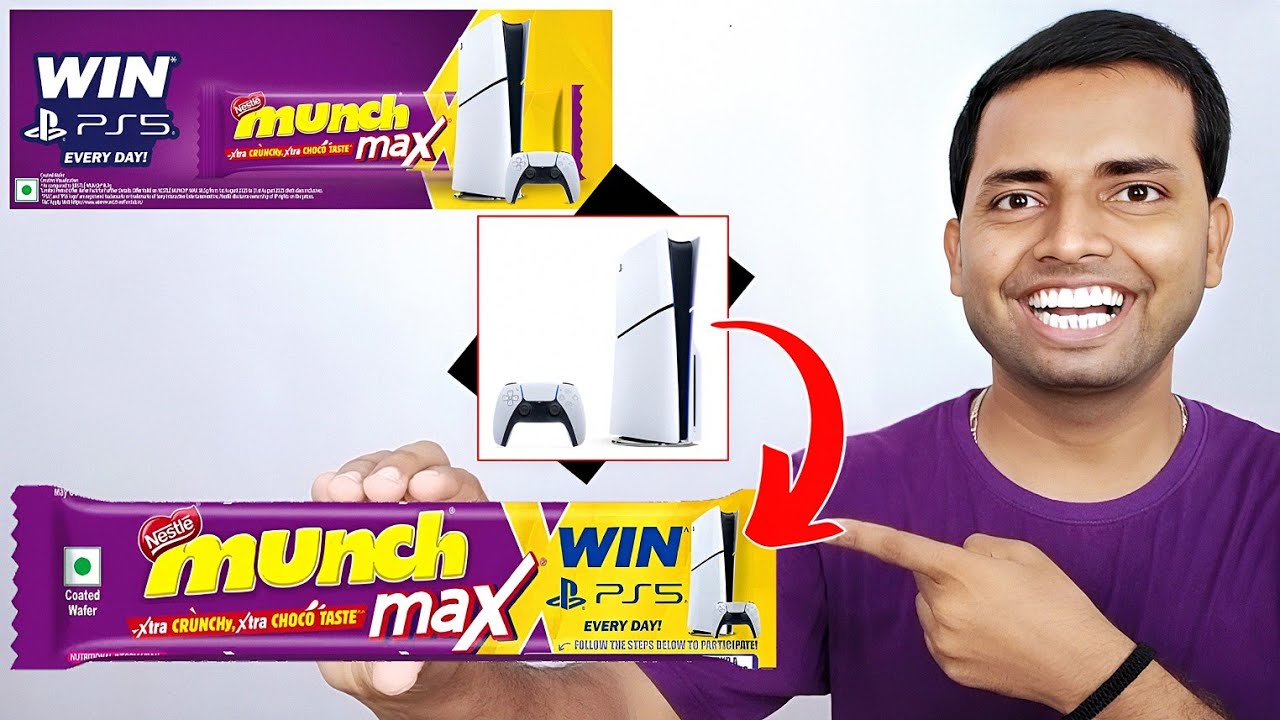 Munch Max Chocolate - Win PS5 Playstation Everyone | Nestle Munch Chocolate Win PS5 Offer 2025 ✅😎