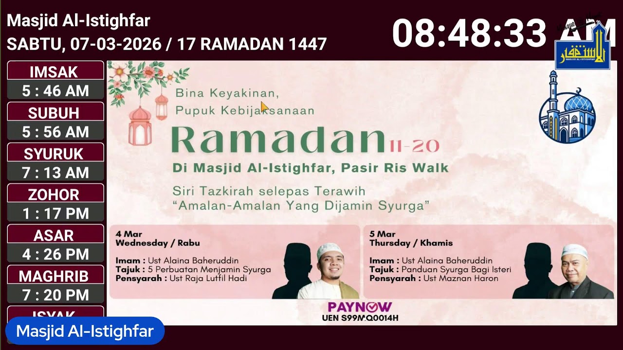 [𝗞𝘂𝗹𝗶𝗮𝗵 𝗦𝘂𝗯𝘂𝗵 𝗦𝗮𝗯𝘁𝘂] - Ust Sofyan (Tasawuf)