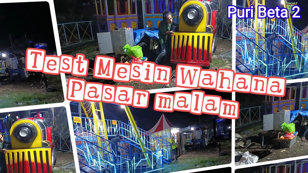 Tes mesin wahana hiburan rakyat || pasar malam #agusroychannel