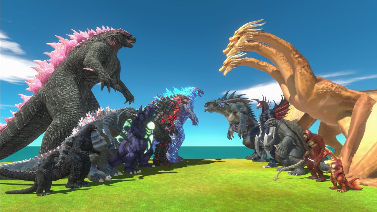 Evolution of Godzilla Team VS King Ghidorah of Evolution - Who Will Win?