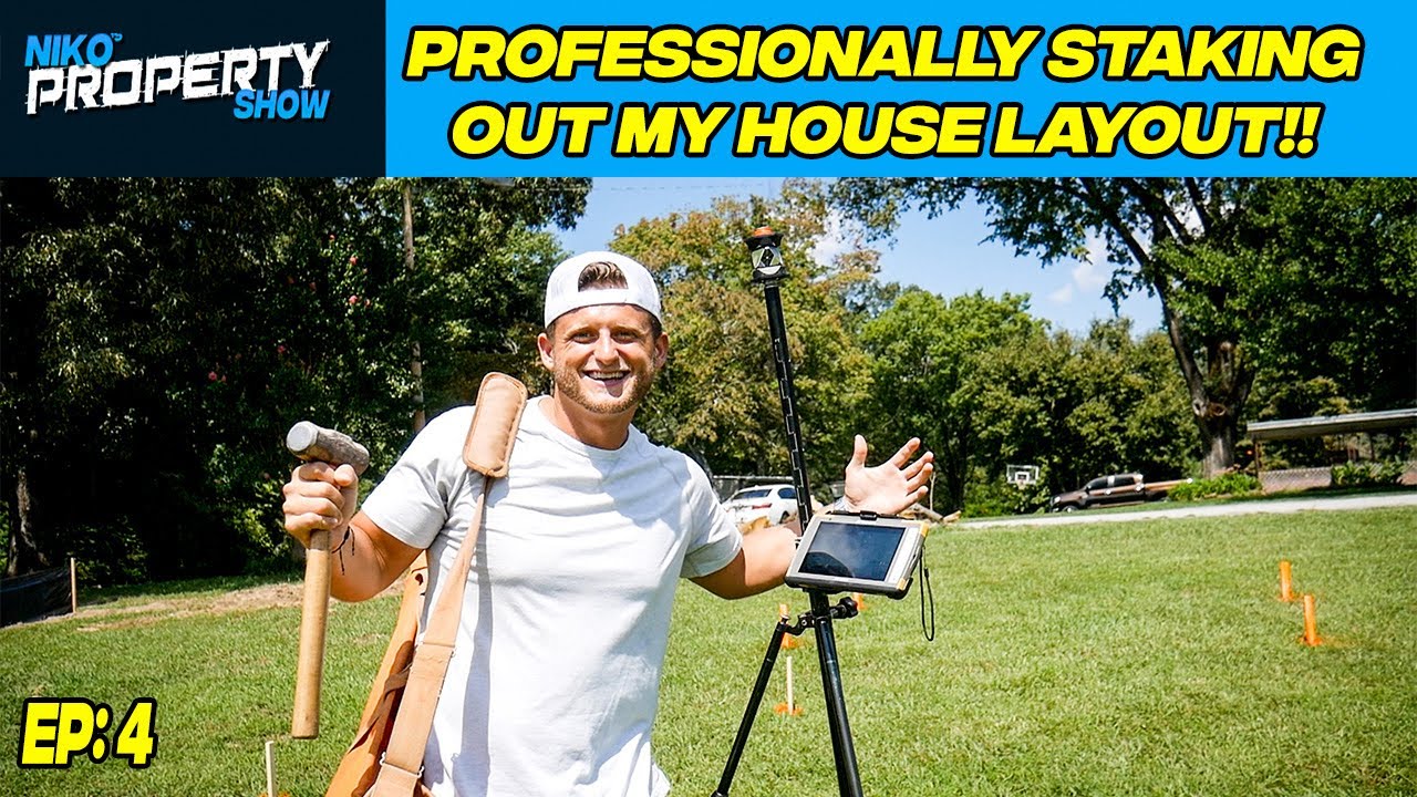 Surveying My House To Dig The Footing | Building A $350,000 Custom House | Episode 4