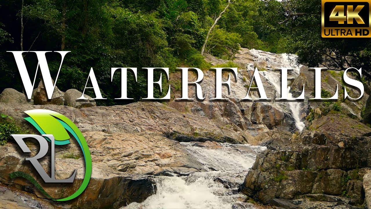 Paisagem incrível da natureza em 4K - Sons da natureza - Cachoeira - Relaxar - Aliviar o Stress .