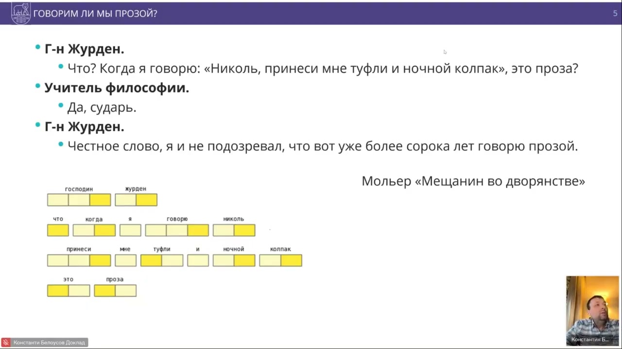 Доклад К. И.  Белоусова 