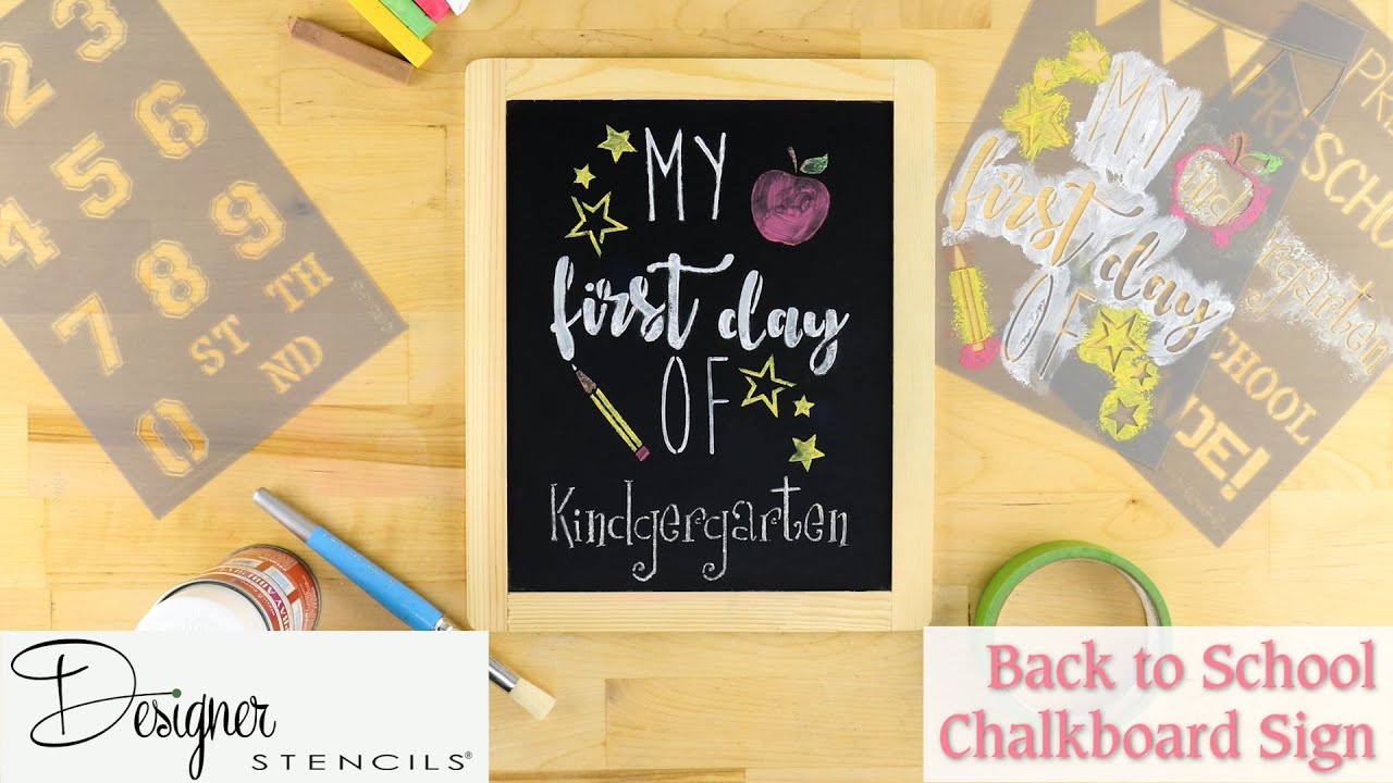 Back To School Chalkboard Sign: A How To Stenciling Project | Designer Stencils