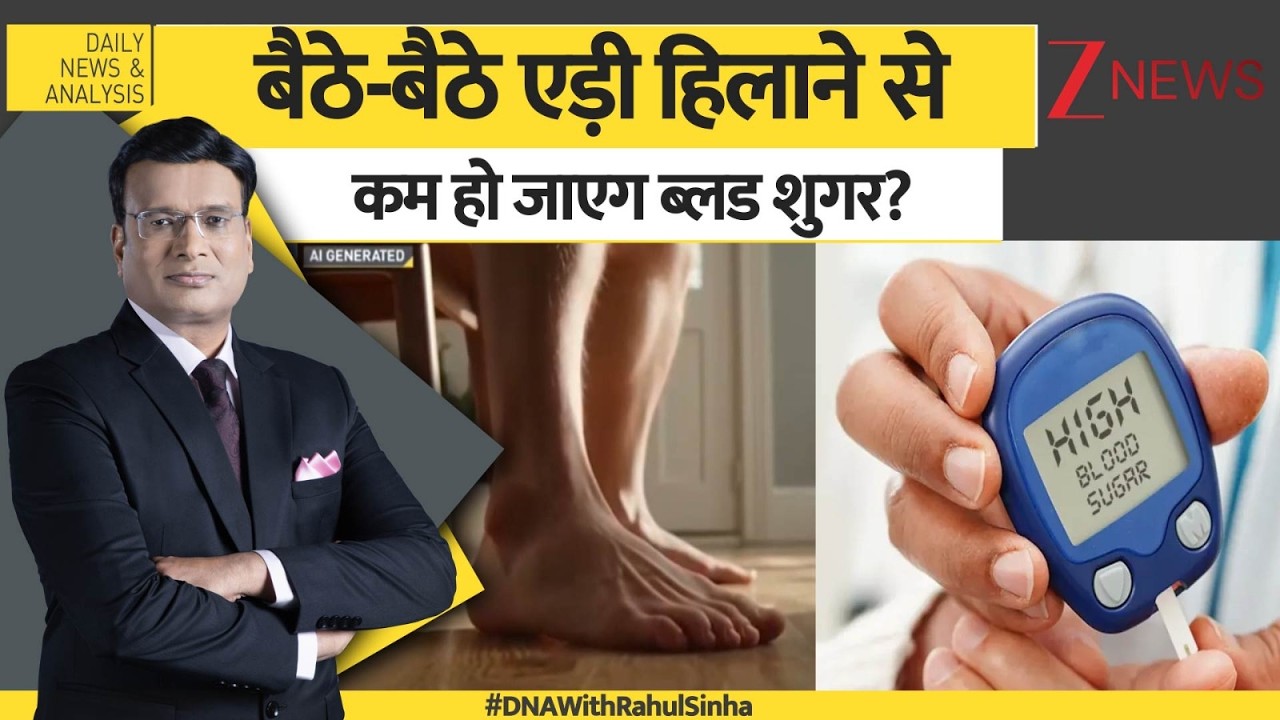DNA: एड़ी हिलाओ...शुगर घटाओ!  Diabetes patients। Metabolic Syndrome Clinical। Zee News