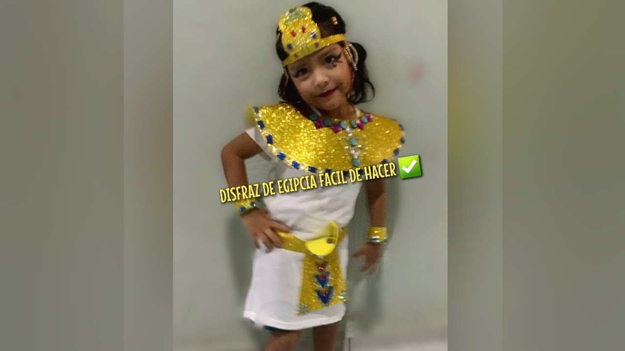 Disfraz Egipcio de niña, fácil de hacer 😀