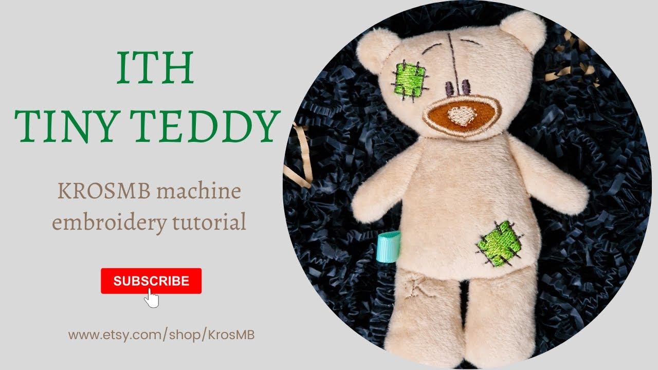 In the hoop: How to embroider a tiny teddy with an embroidery machine.